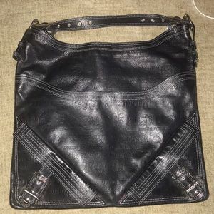 VERSACE Leather over shoulder Bag Tote Purse Italy